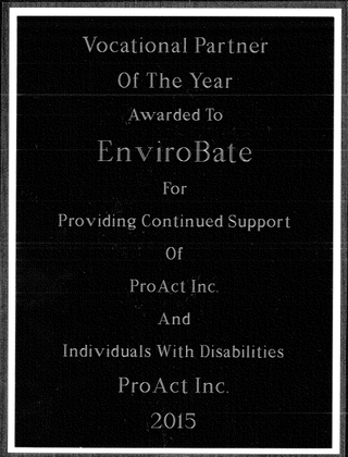 EnviroBate award from ProAct Image